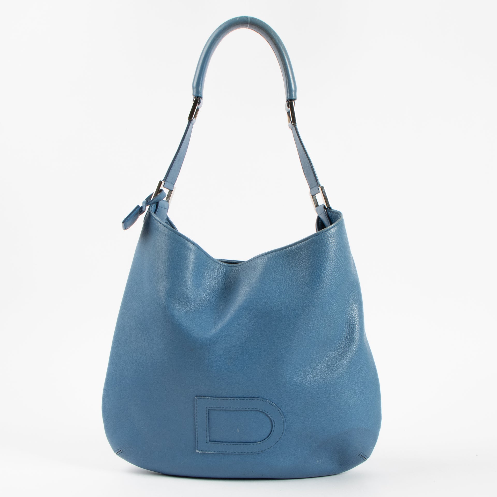 Shop this authentic Delvaux Blue Louise PM Hobo bag pre-loved on Labellov.com