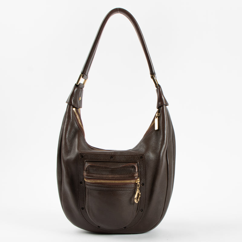 Shop this authentic Delvaux Brown Pauline PM Shoulder Bag Pre-loved on Labellov.com