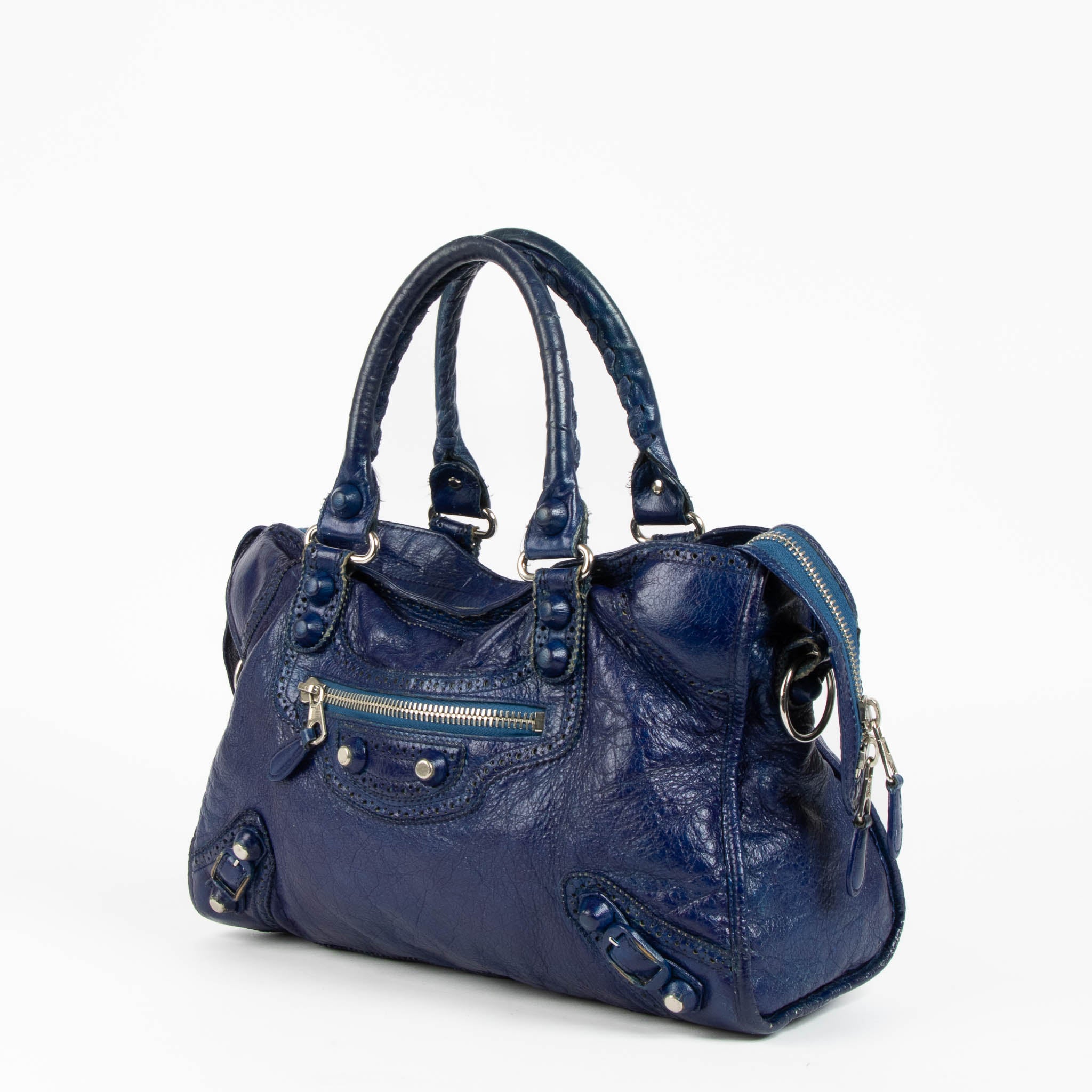 Balenciaga Blue Brogue Medium City Bag – Labellov