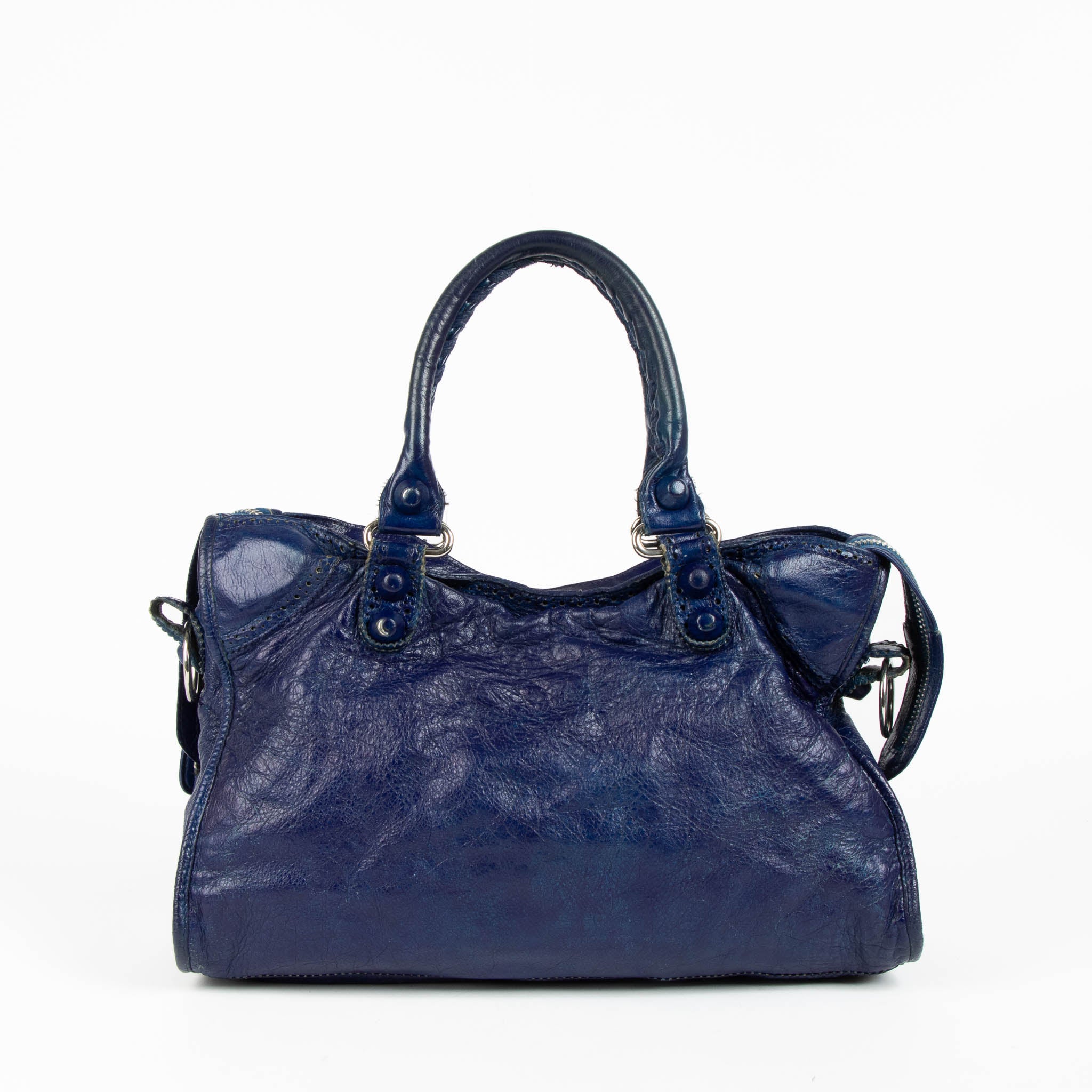 Balenciaga Blue Brogue Medium City Bag – Labellov
