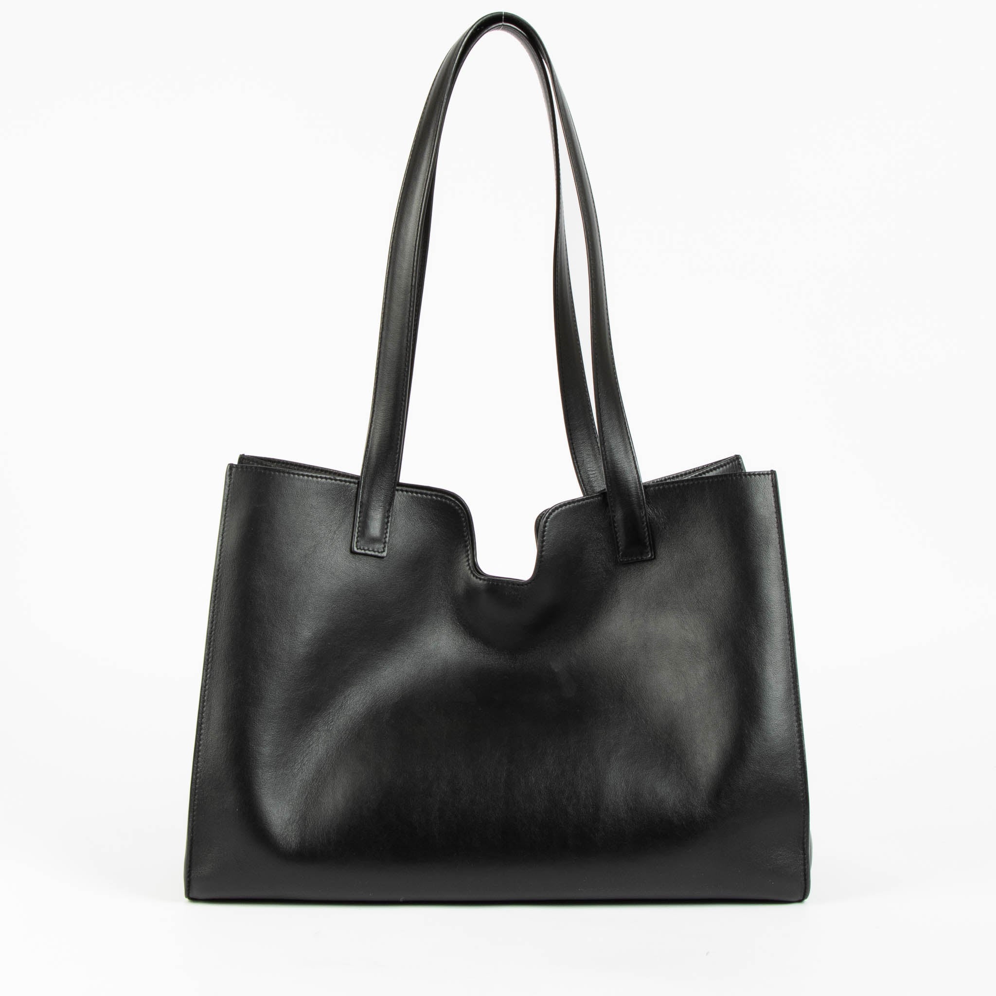 ◆CELINE  カフス　No.439 Celine Black Smooth Calfskin Cabas 16 Soft Tote Bag – Labellov