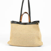 Shop this authentic Fendi Beige Raffia X-Lite Medium Bag pre-loved on Labellov.com 