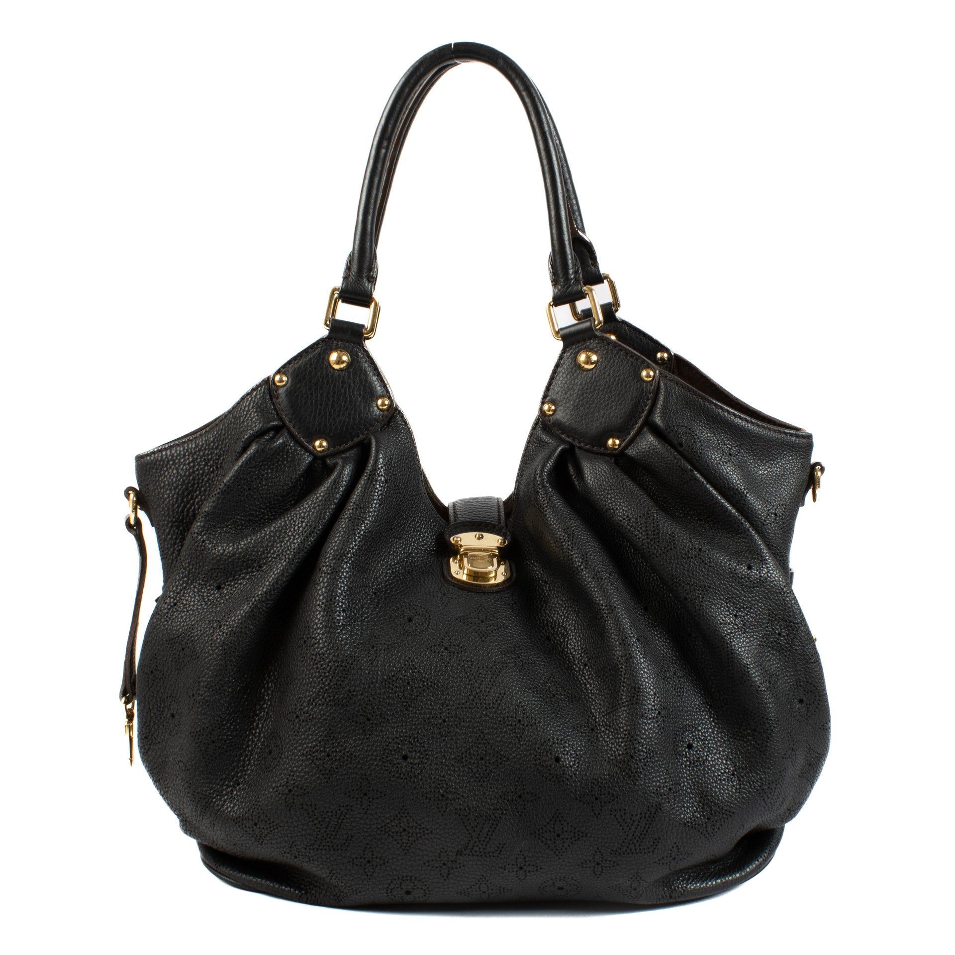 Shop the authentic Louis Vuitton Black Mahina Noel Shoulder Bag second hand on Labellov.com