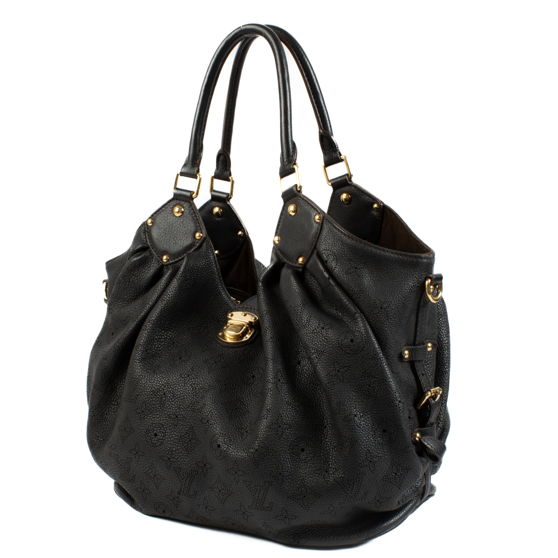 Shop the authentic Louis Vuitton Black Mahina Noel Shoulder Bag second hand on Labellov.com