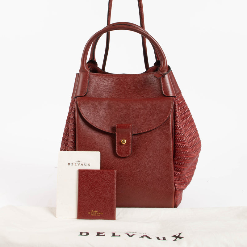 Delvaux Rosso Tissage Cotele Corail Bag