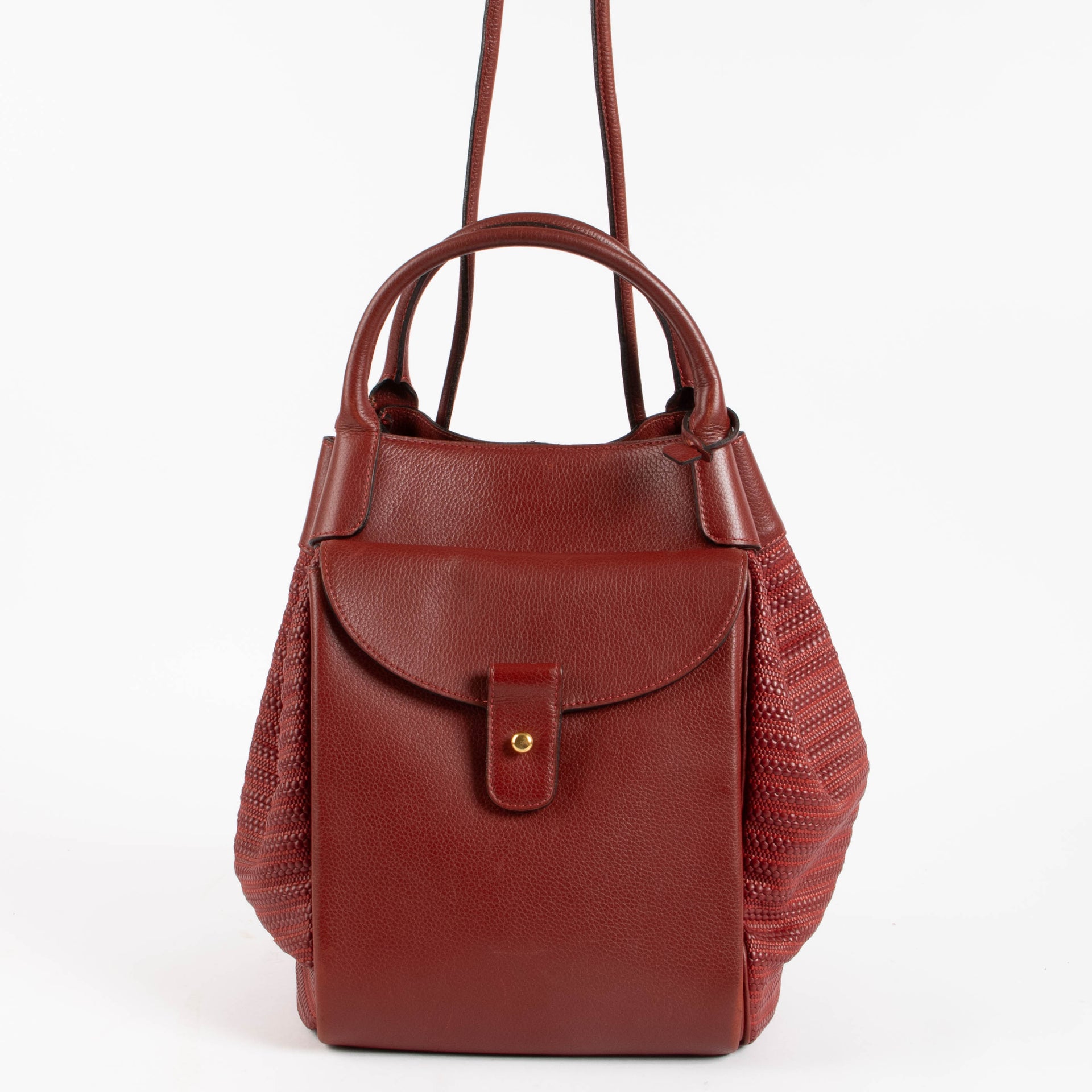 Delvaux Rosso Tissage Cotele Corail Bag