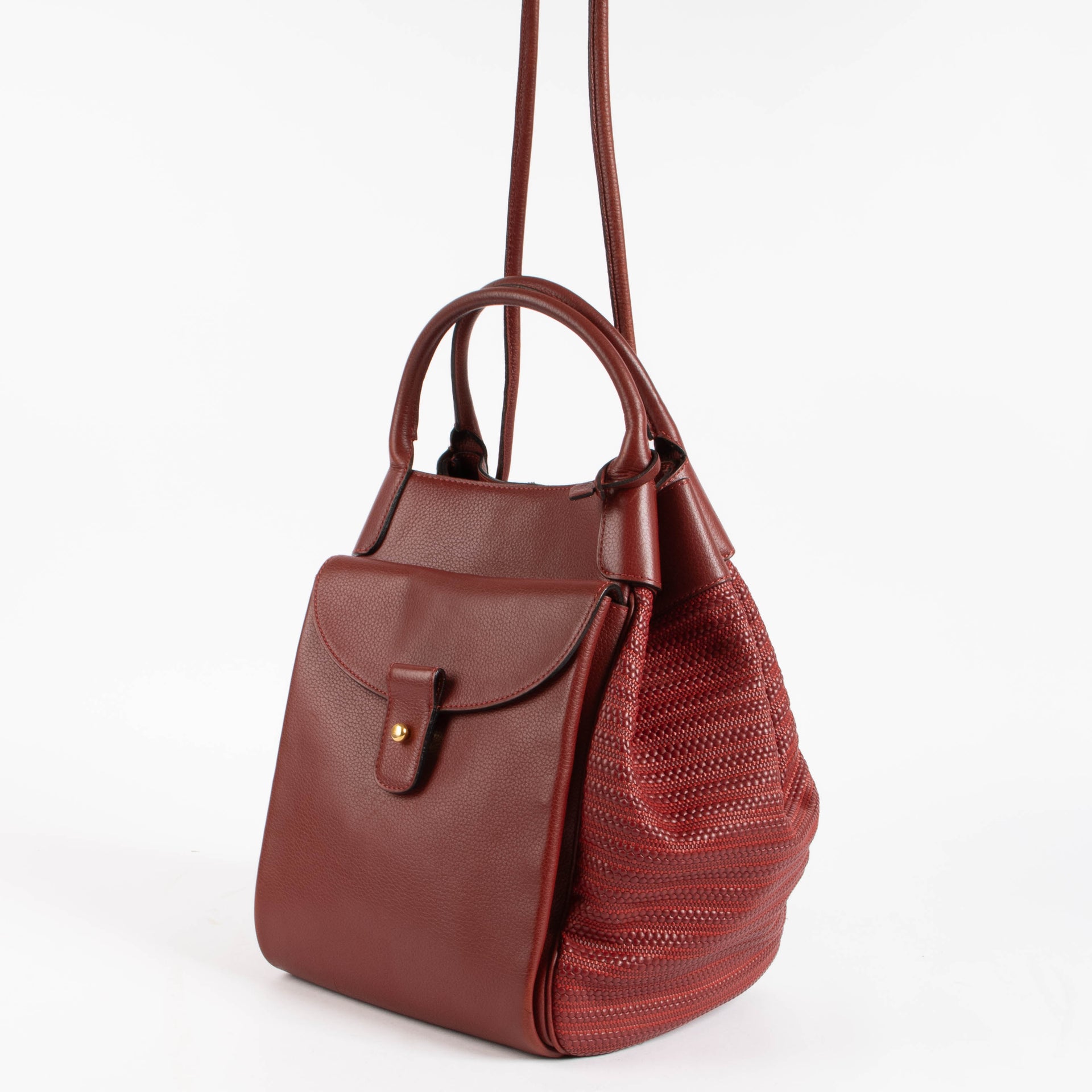 Delvaux Rosso Tissage Cotele Corail Bag