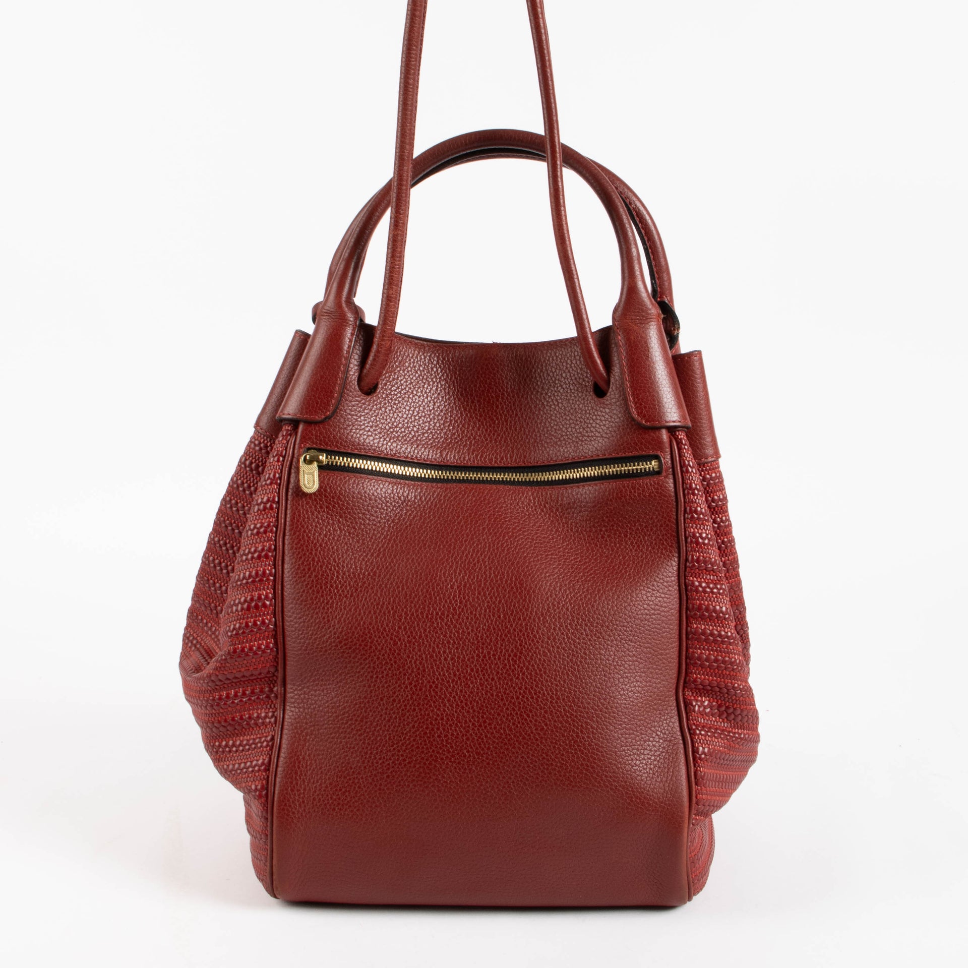 Delvaux Rosso Tissage Cotele Corail Bag