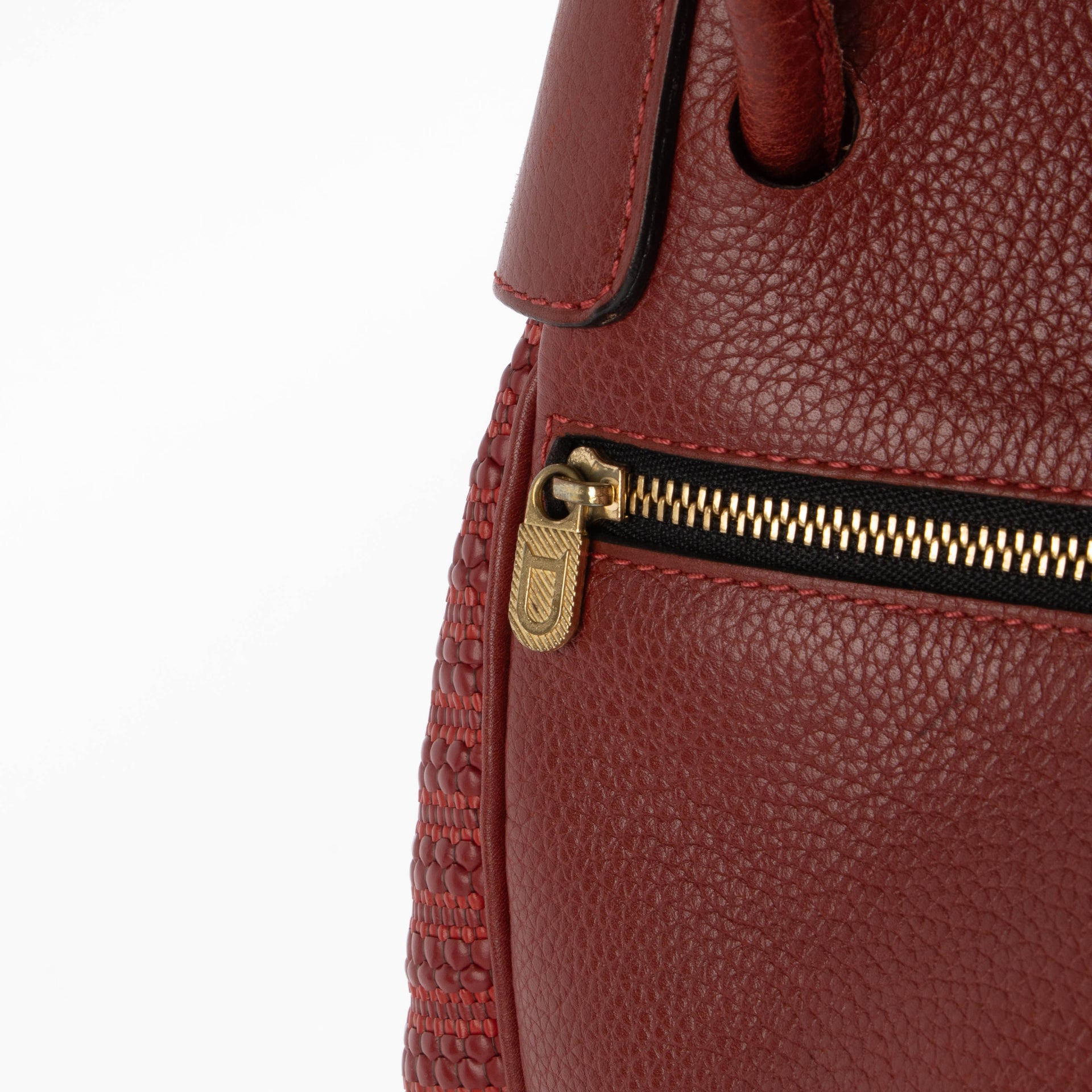 Delvaux Rosso Tissage Cotele Corail Bag