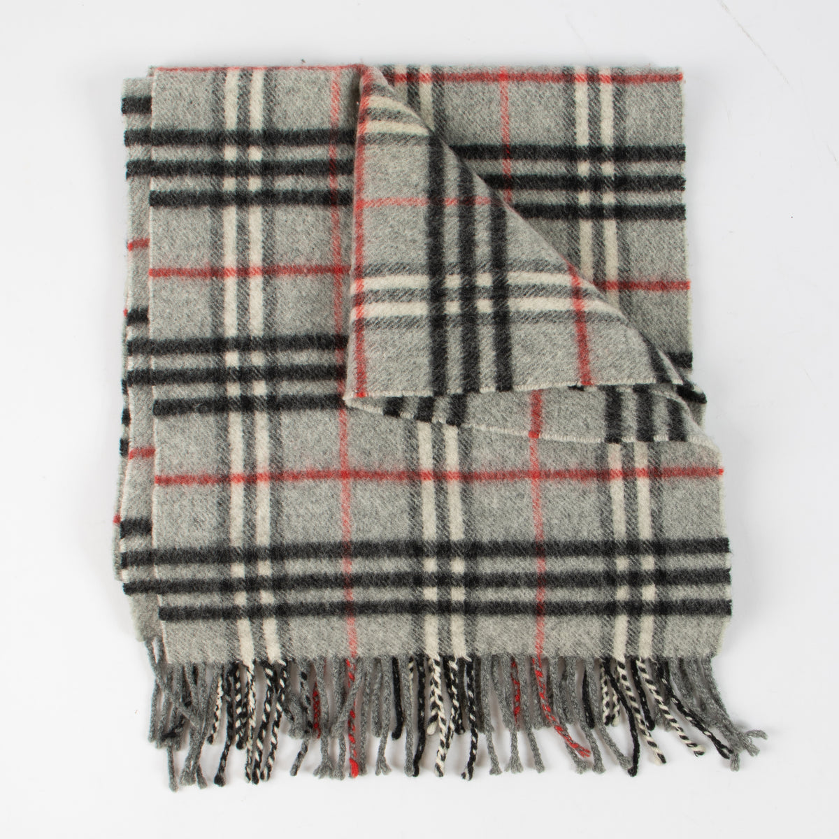Shop this authentic Burberry Grey Check Scarf Pre-loved on Labellov.com 