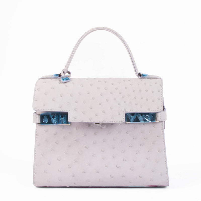 Delvaux Lilac Ostrich Tempête MM Bag