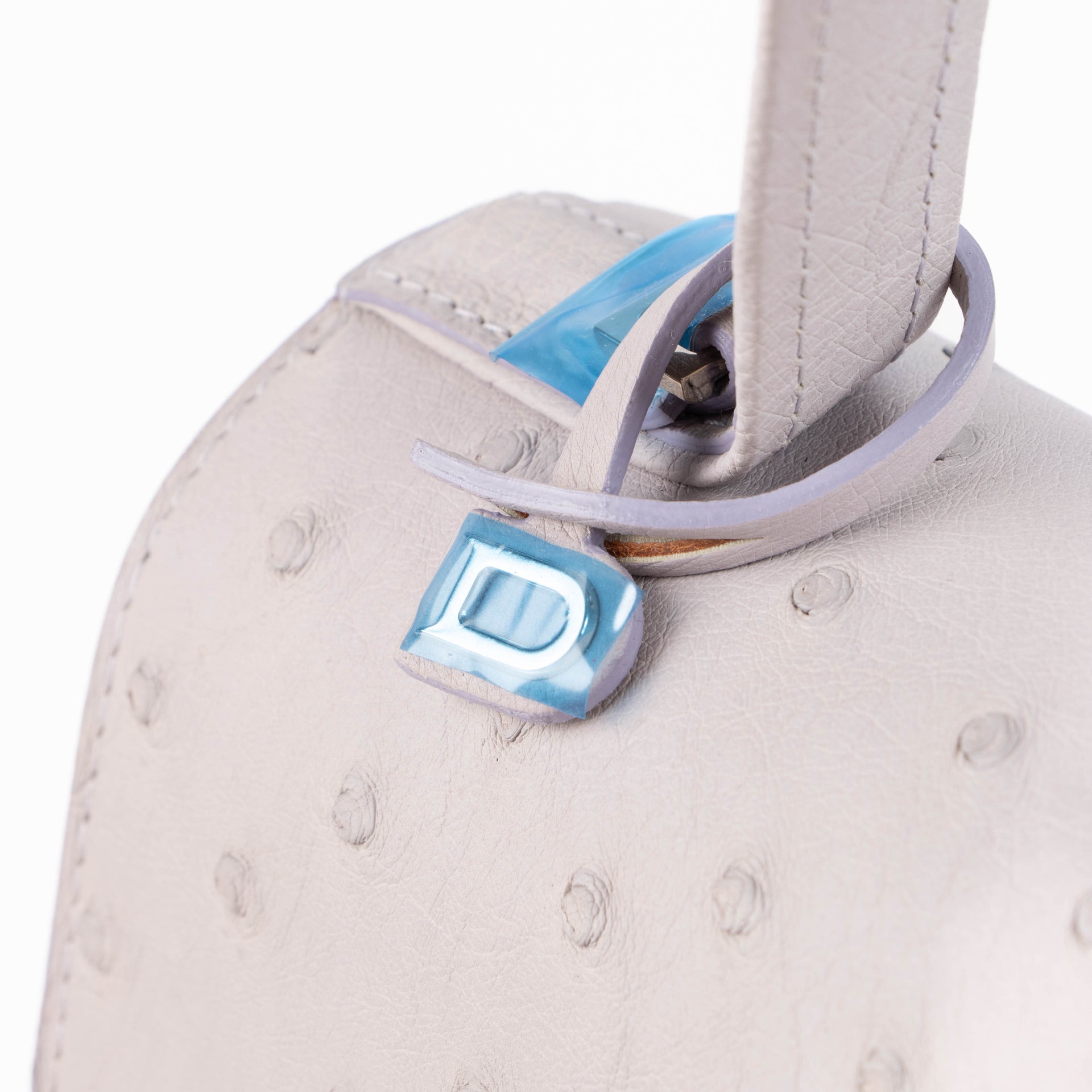 Delvaux Lilac Ostrich Tempête MM Bag