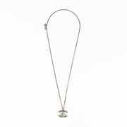 Shop the authentic Chanel Silver 15P Crystal CC Necklace second hand on Labellov.com