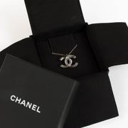 Shop the authentic Chanel Silver 15P Crystal CC Necklace second hand on Labellov.com