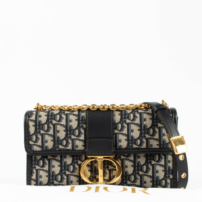 Shop the authentic Christian Dior Blue Oblique 30 Montaigne East West Bag second hand on Labellov.com