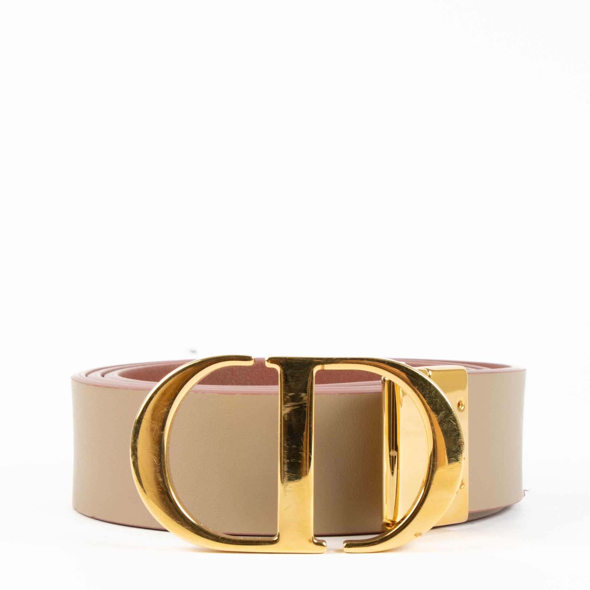 Shop the authentic Christian Dior Hazelnut/Rose 30 Montaigne 35mm Belt second hand on Labellov.com