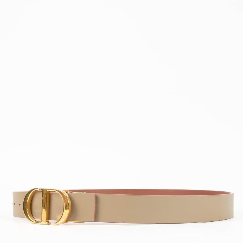 Shop the authentic Christian Dior Hazelnut/Rose 30 Montaigne 35mm Belt second hand on Labellov.com