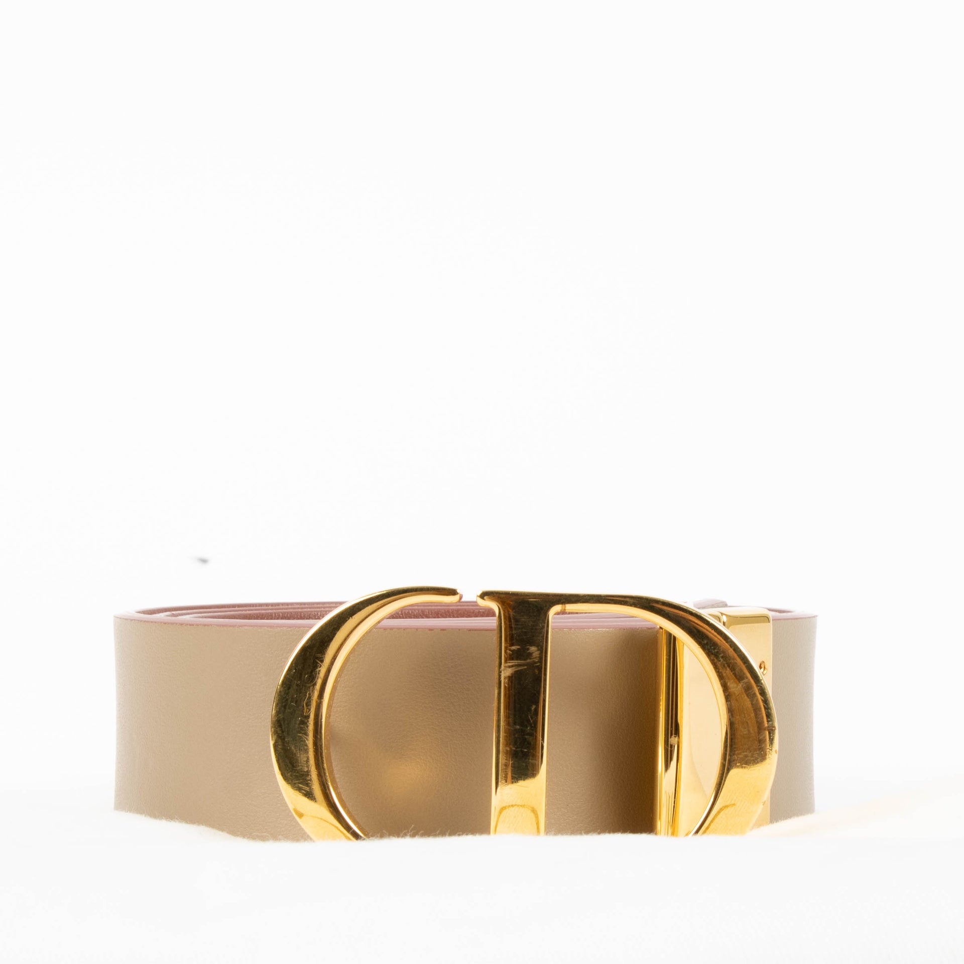 Shop the authentic Christian Dior Hazelnut/Rose 30 Montaigne 35mm Belt second hand on Labellov.com