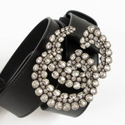 Shop the authentic Gucci Black GG Crystal 40mm Belt second hand on Labellov.com