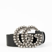 Shop the authentic Gucci Black GG Crystal 40mm Belt second hand on Labellov.com