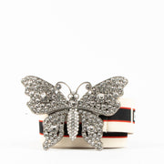 Shop the authentic Gucci Multicolor Crystal Butterfly Web Belt second hand on Labellov.com