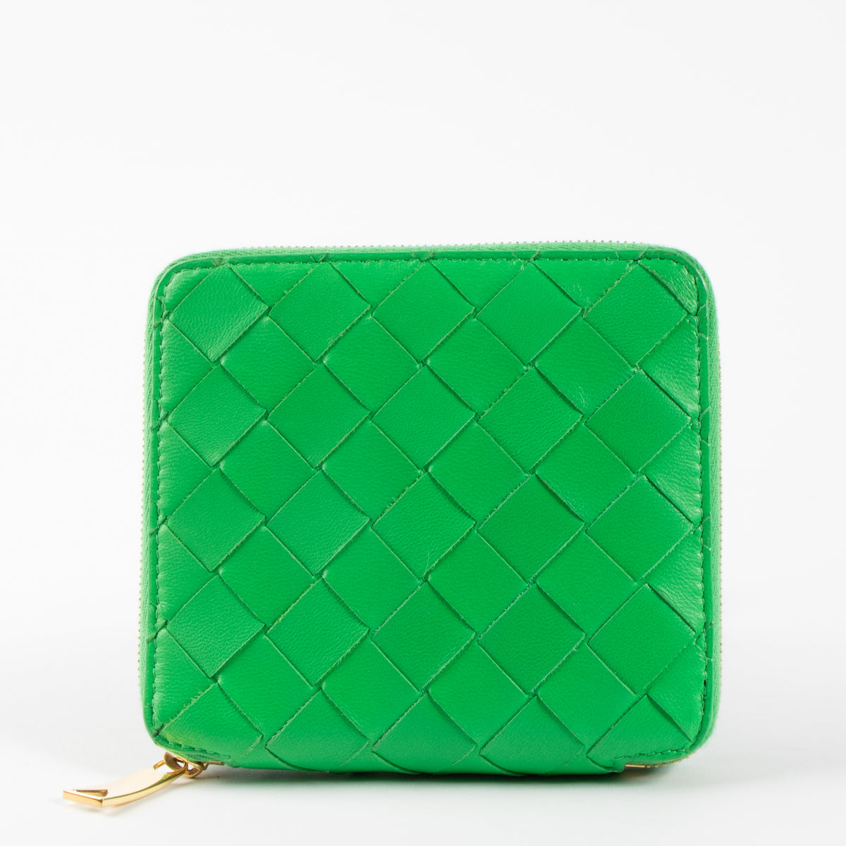 Bottega Veneta Parakeet Intrecciato Zip Around Wallet