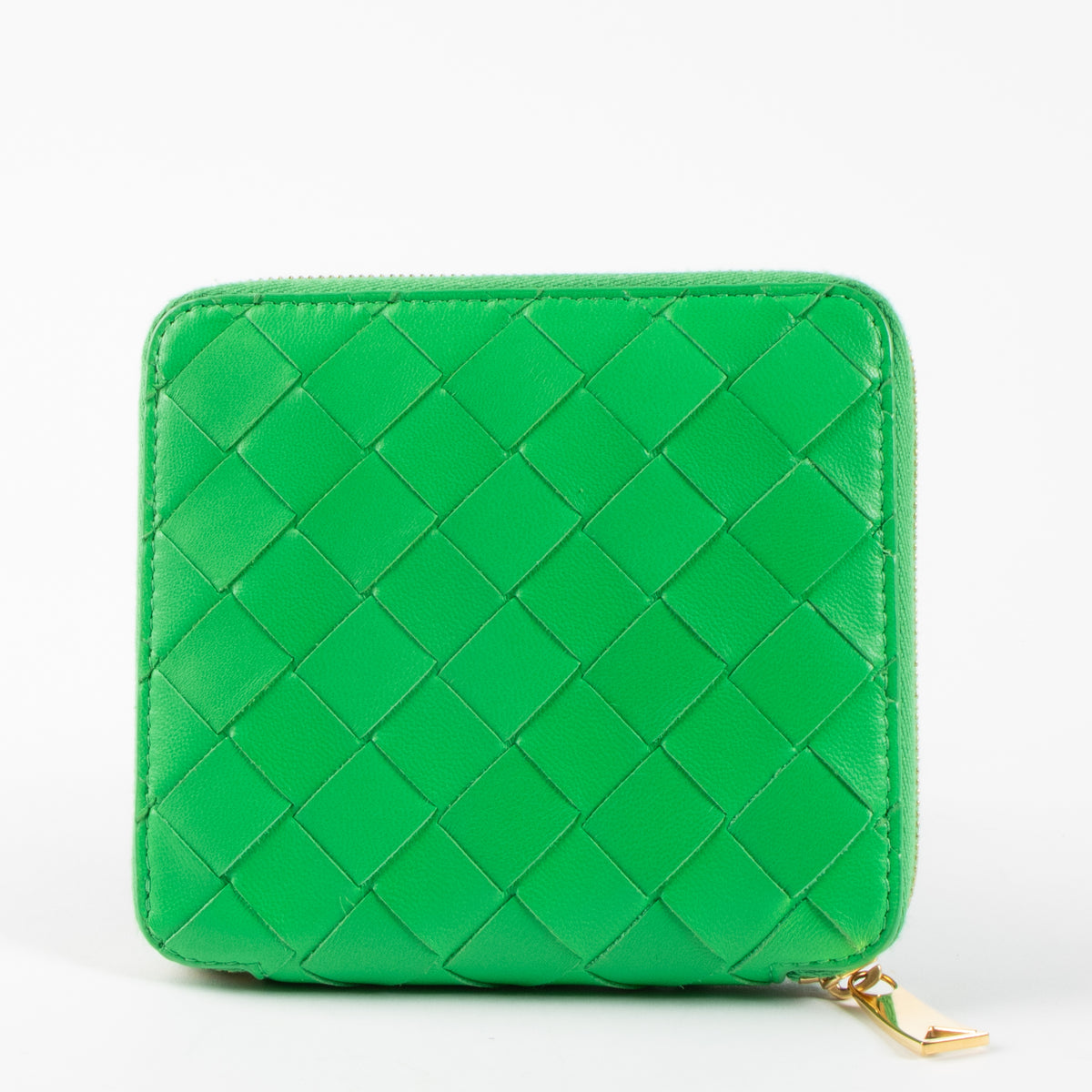 Bottega Veneta Parakeet Intrecciato Zip Around Wallet