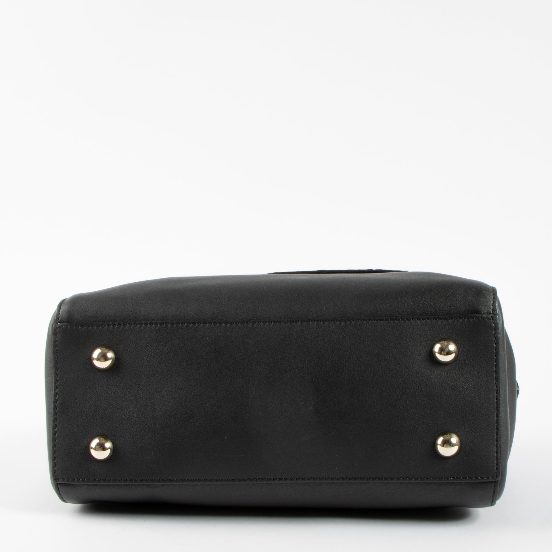 Mulberry Black Calf/Ostrich Del Rey Small Boston Bag
