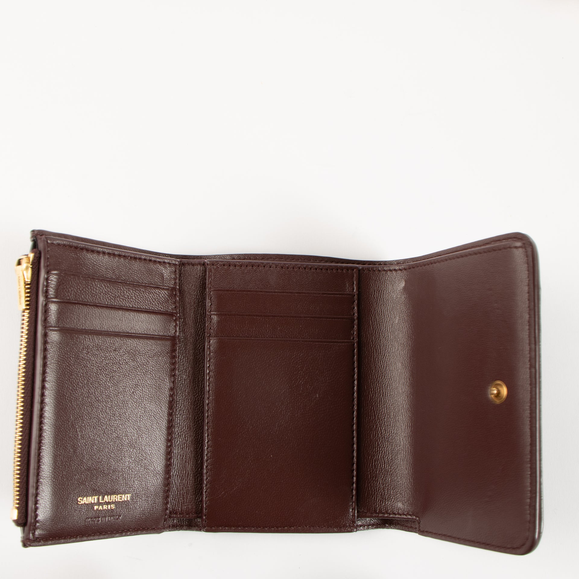 Saint Laurent Bordeaux Niki Wallet