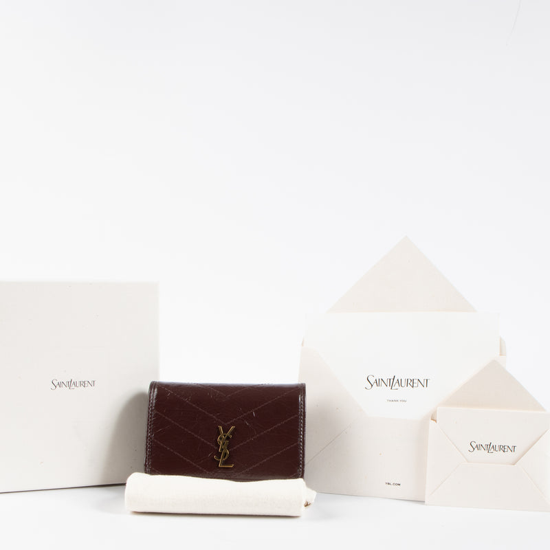 Saint Laurent Bordeaux Niki Wallet