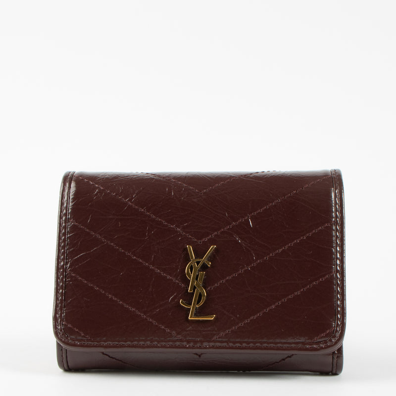 Saint Laurent Bordeaux Niki Wallet