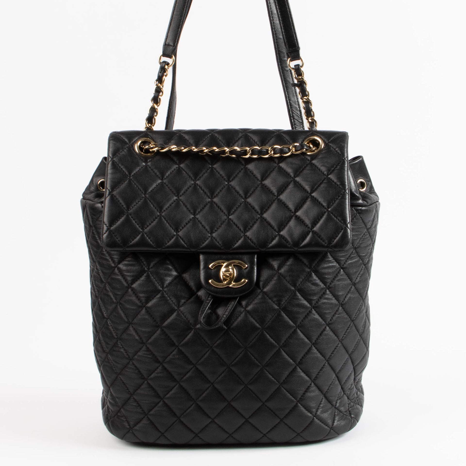 Chanel Black Lambskin Urban Spirit Backpack
