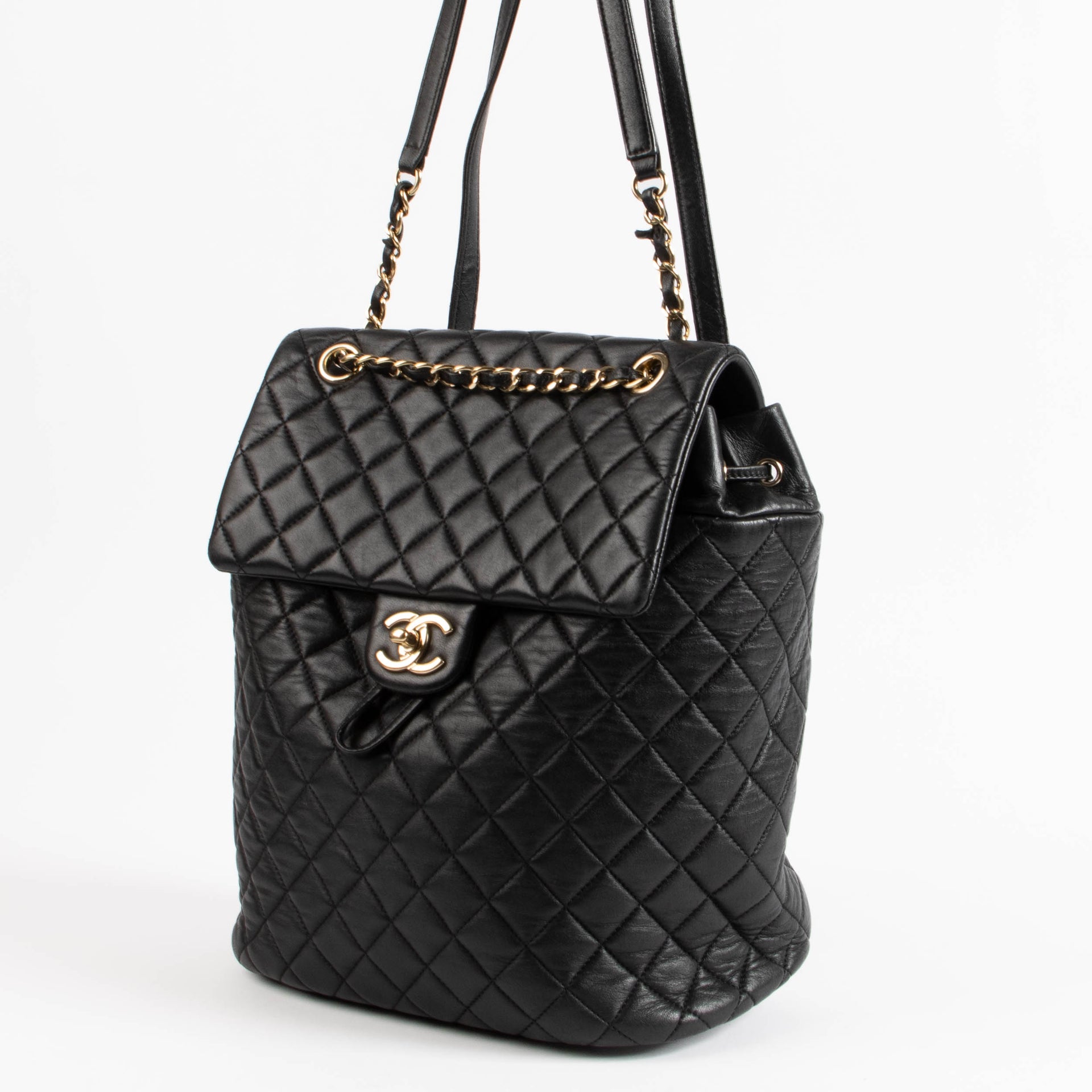 Chanel Black Lambskin Urban Spirit Backpack