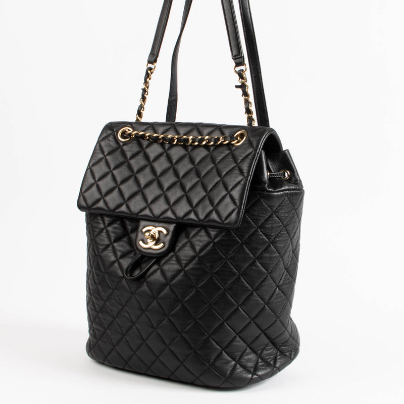 Chanel Black Lambskin Urban Spirit Backpack
