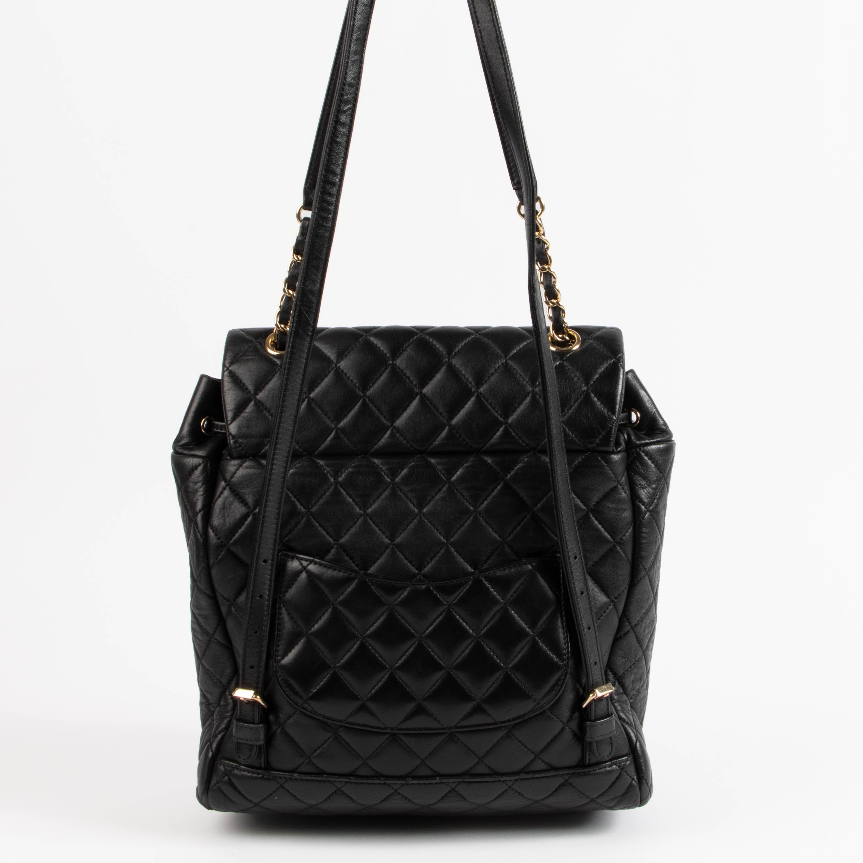 Chanel Black Lambskin Urban Spirit Backpack