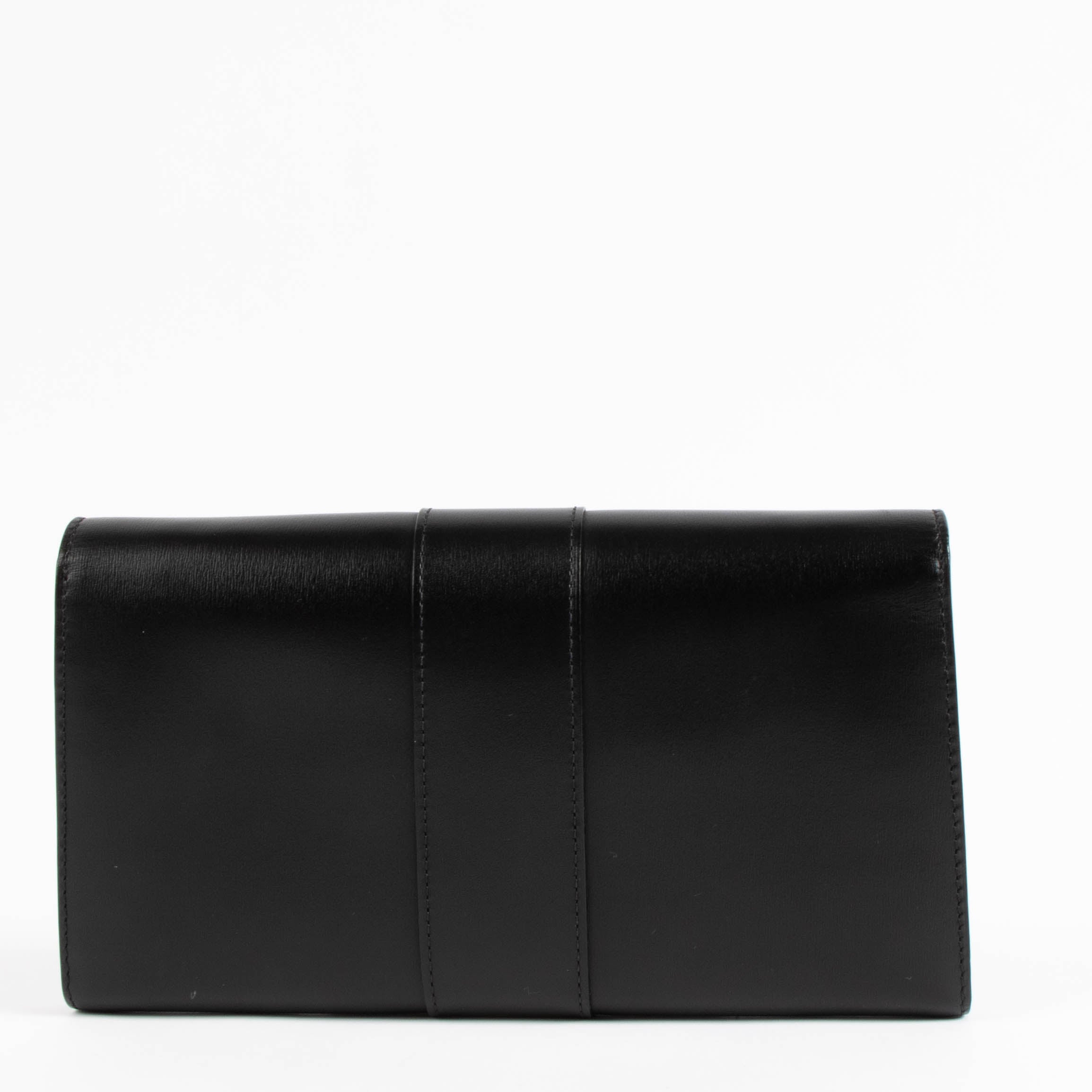 Delvaux Black/Lipstick Box Calf Brillant Chain Long Wallet – Labellov
