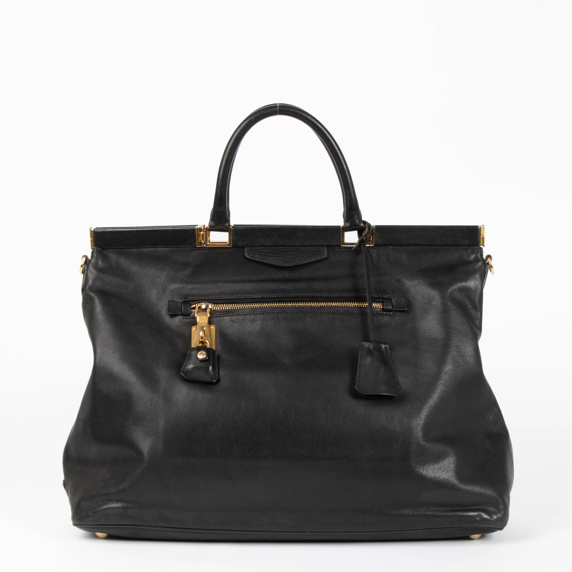 Shop this authentic Prada Black Vintage Tote pre-loved on Labellov.com