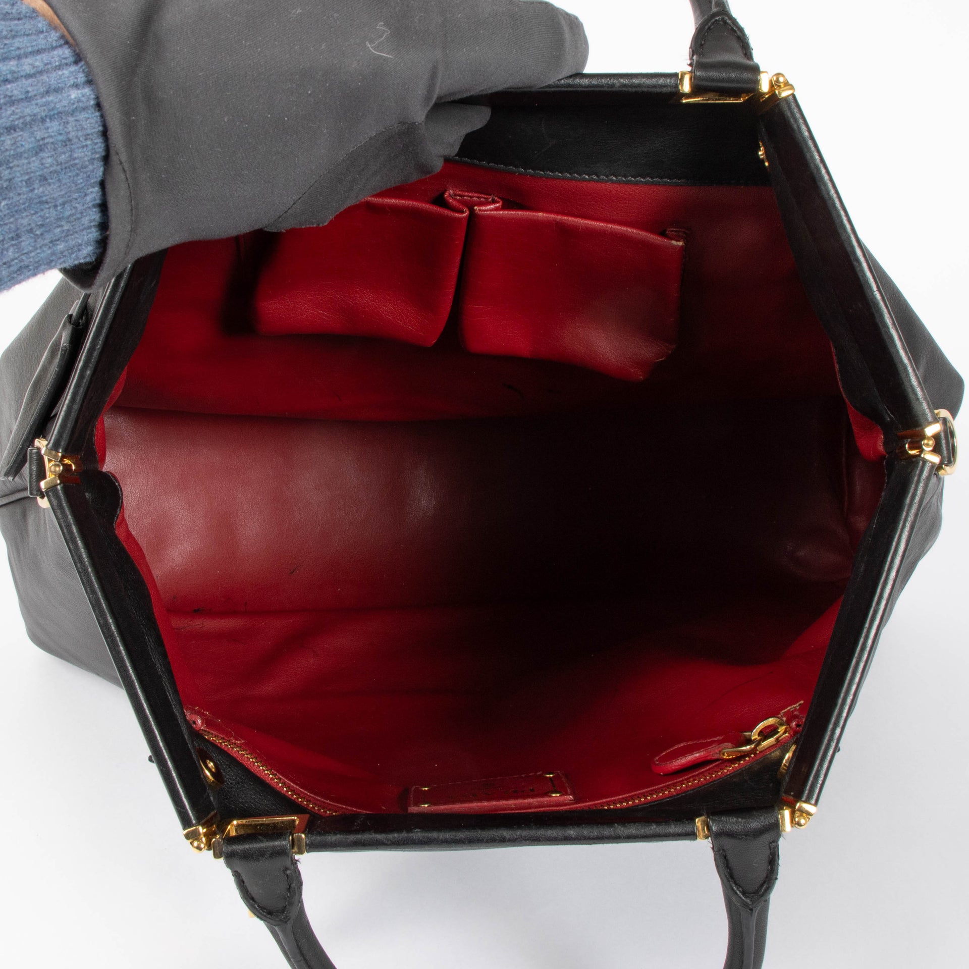 Shop this authentic Prada Black Vintage Tote pre-loved on Labellov.com