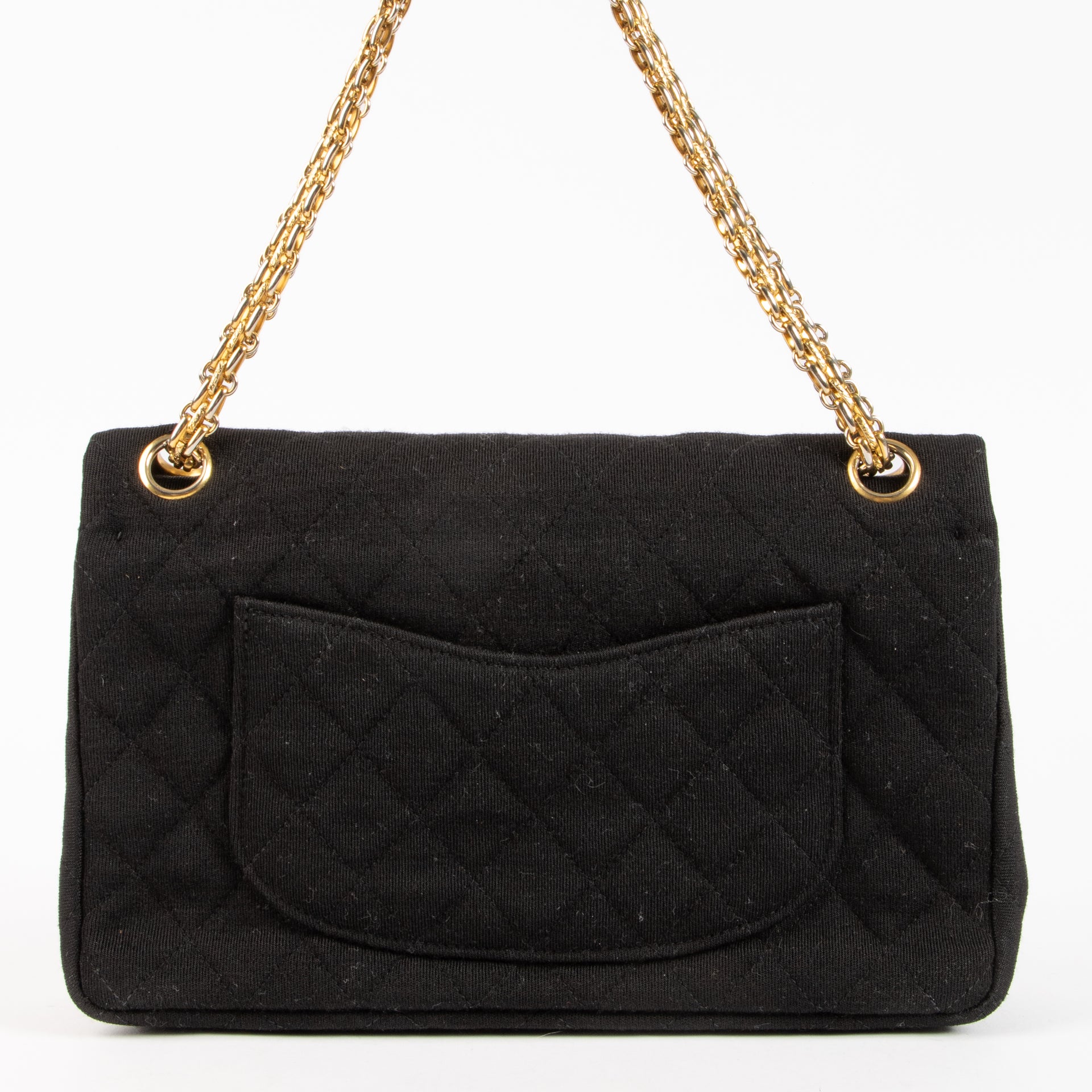 Chanel 1960s Black Jersey Medium 2.55 Bag