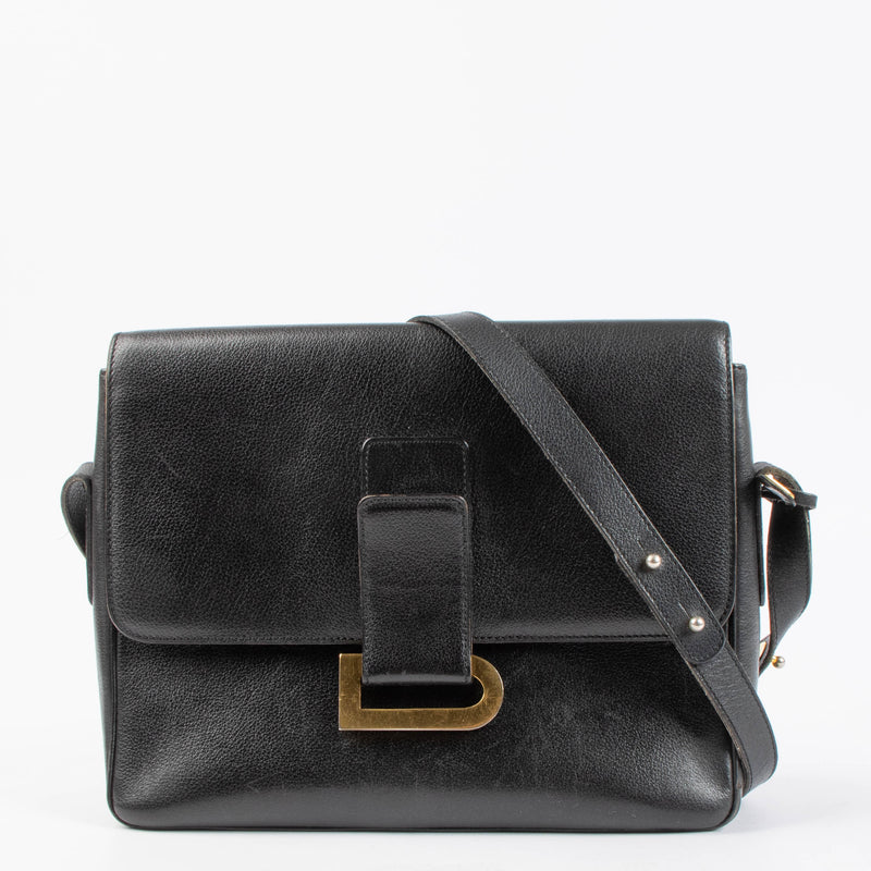 Delvaux Vintage Black Leather Poirier Bag