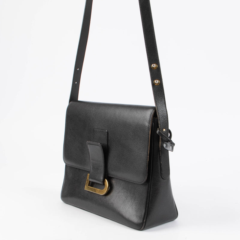 Delvaux Vintage Black Leather Poirier Bag
