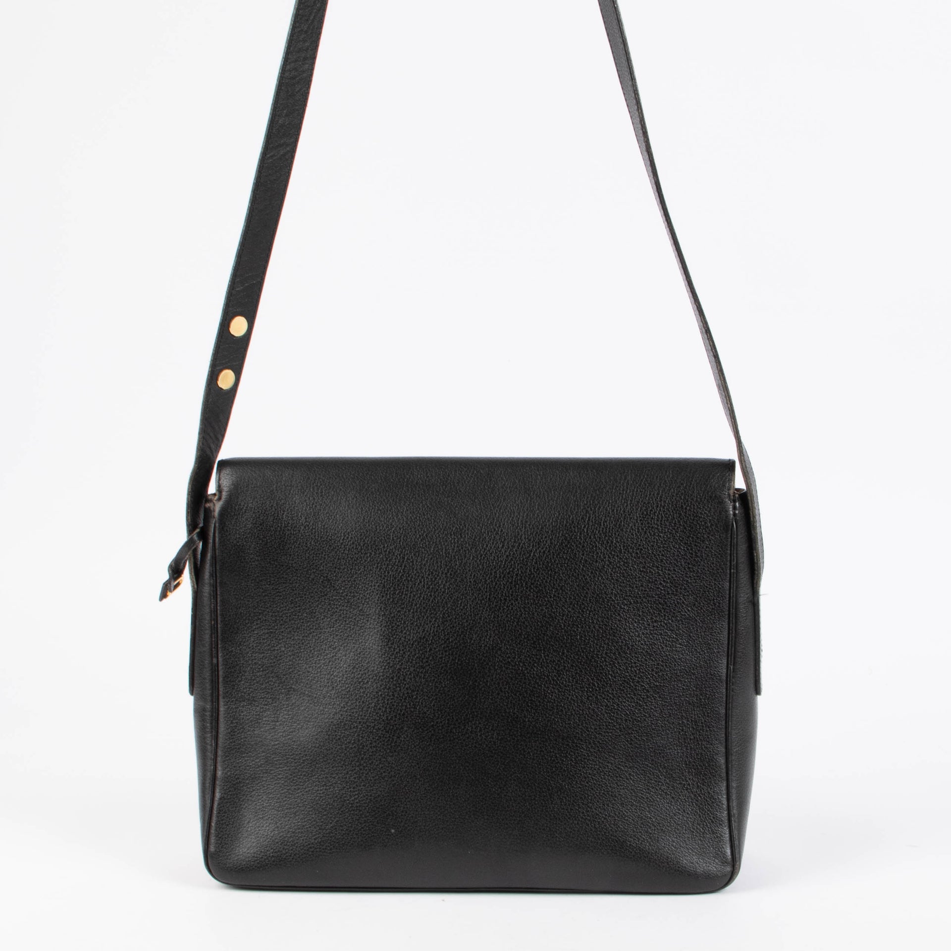 Delvaux Vintage Black Leather Poirier Bag