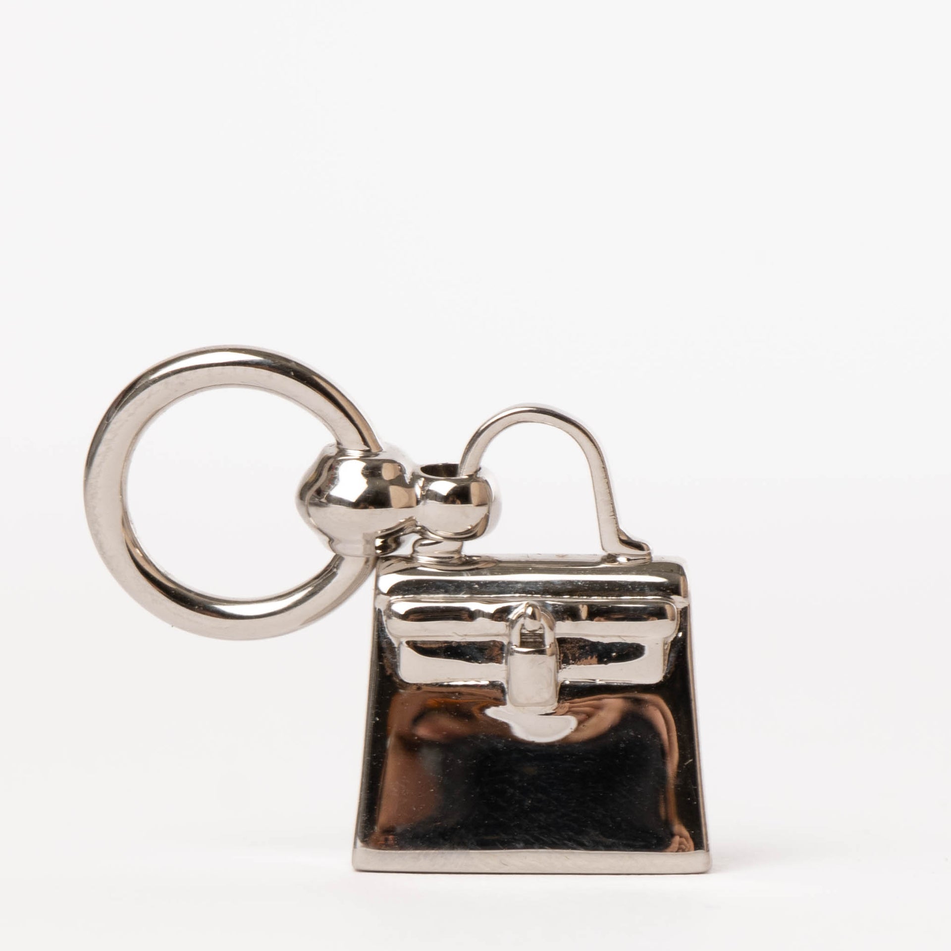 Hermès Palladium Mini Kelly Twilly Ring/Necklace Pendant