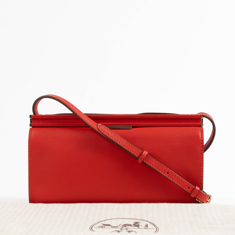 Hermes Clic H 21 Rouge Piment Evercolor GHW Bag
