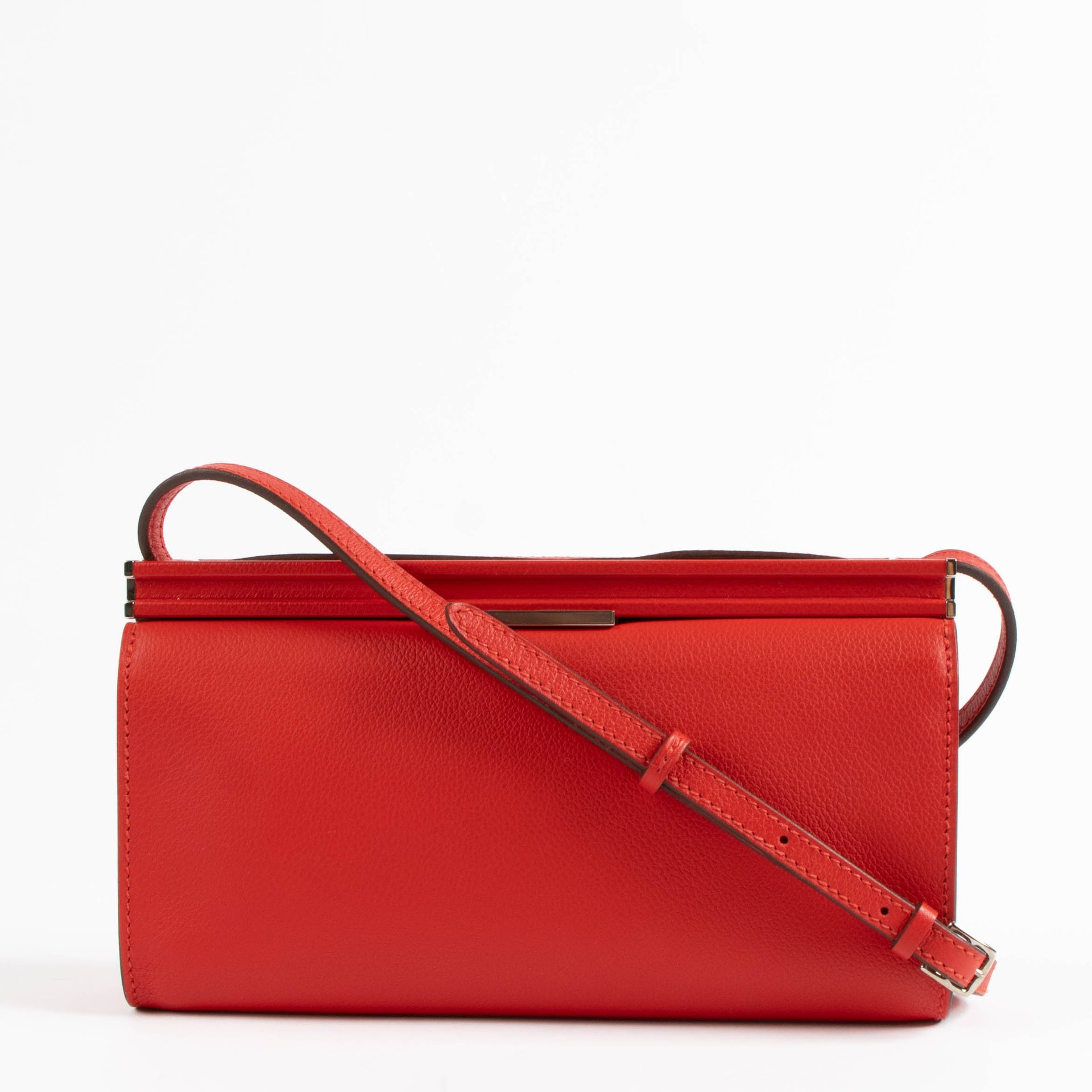 Hermes Clic H 21 Rouge Piment Evercolor GHW Bag