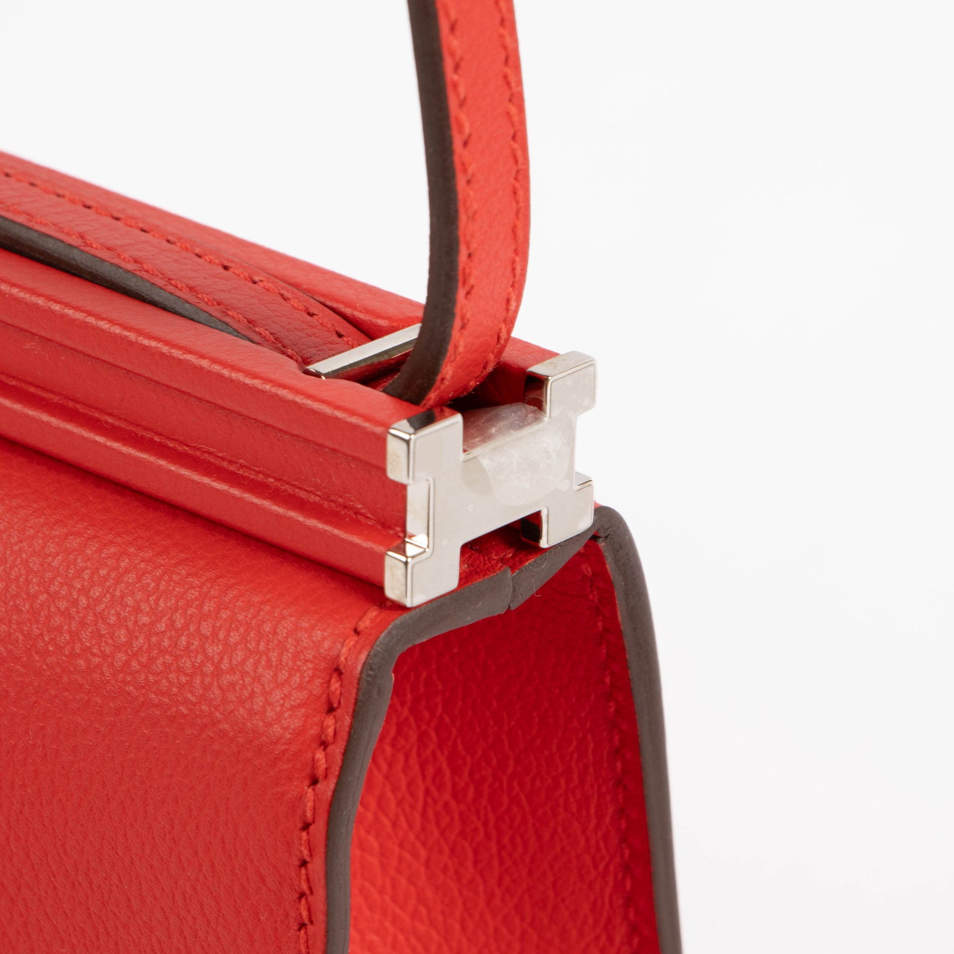 Hermes Clic H 21 Rouge Piment Evercolor GHW Bag
