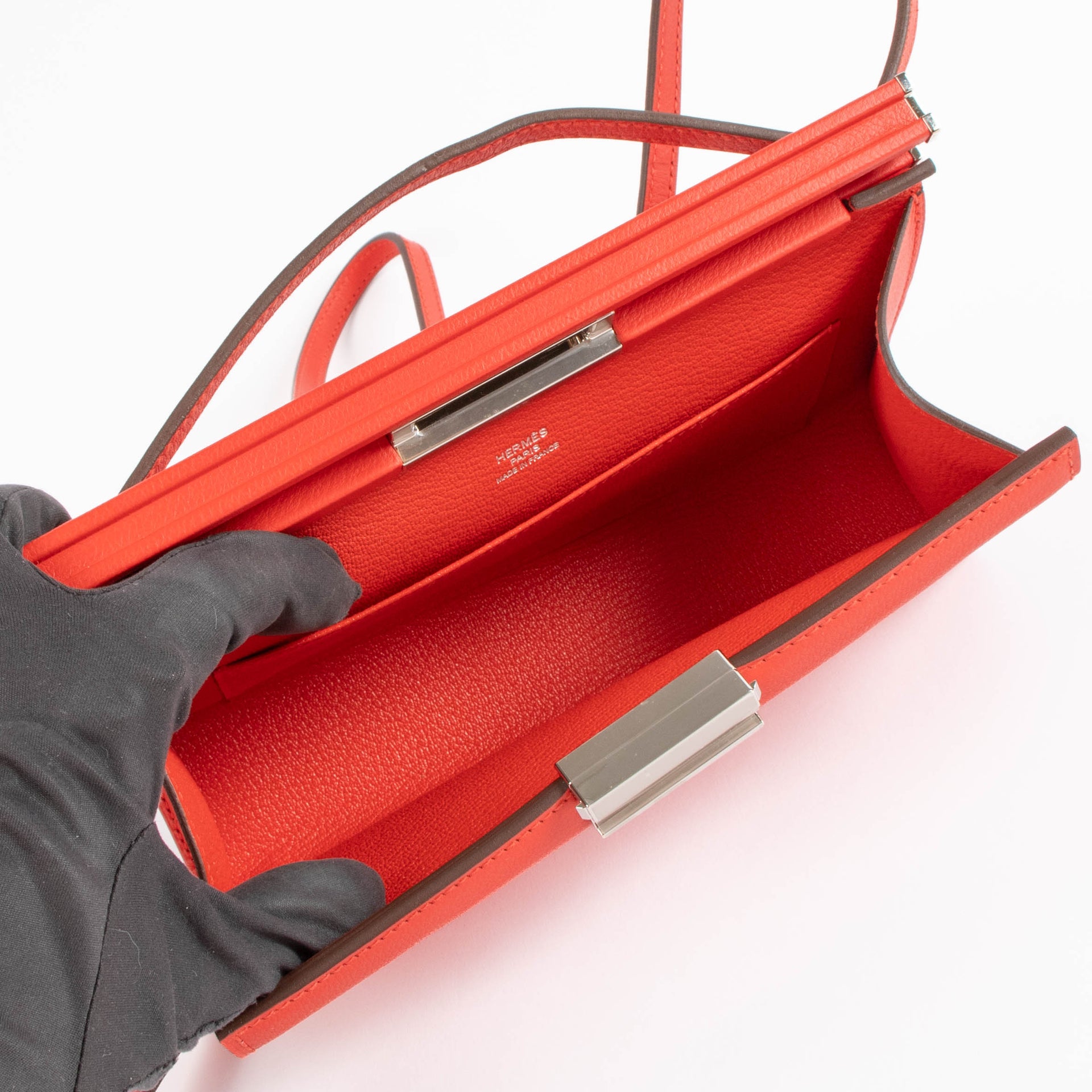 Hermes Clic H 21 Rouge Piment Evercolor GHW Bag