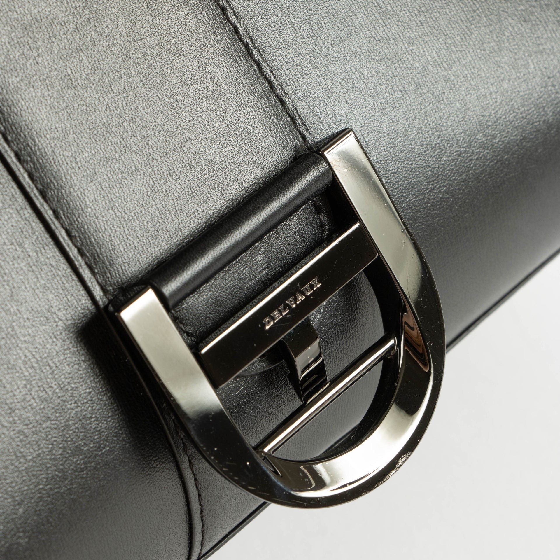 Delvaux All Black Box Calf Brillant Mini Bag