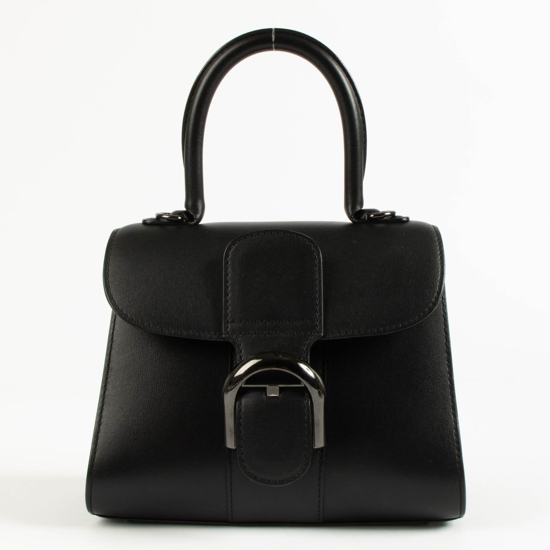 Delvaux All Black Box Calf Brillant Mini Bag