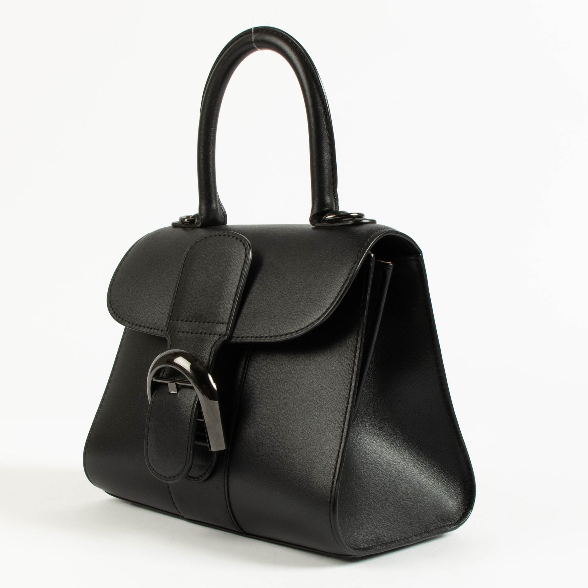 Delvaux All Black Box Calf Brillant Mini Bag